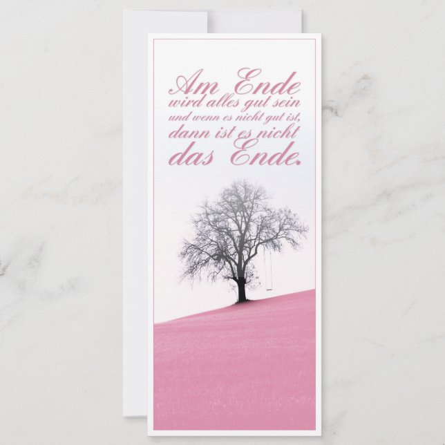 Am Ende Ende wird sich gut sein (Vorderseite)