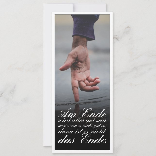 Am Ende Ende wird sich gut sein (Vorderseite)