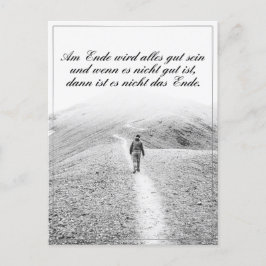 Am Ende Ende wird sich gut sein Feiertagspostkarte