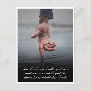 Am Ende Ende wird sich gut sein Feiertagspostkarte