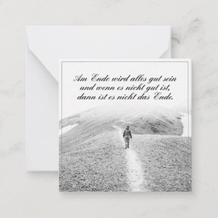 Am Ende Ende wird sich gut sein Mitteilungskarte