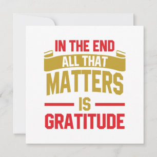 Am Ende zählt nur die Dankbarkeit