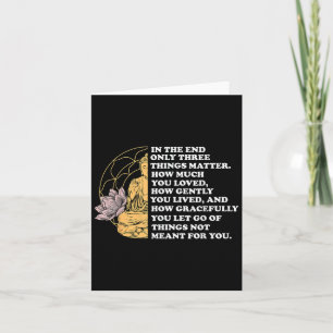 Am Ende zitieren nur drei Dinge Buddhismus Karte