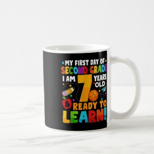 Am ersten Tag der zweiten Klasse bin ich bereit, K Kaffeetasse