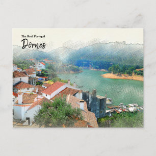 Am Fluss Dornes - Portugal Postkarte