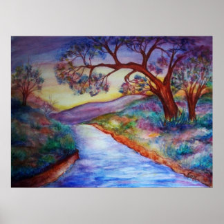 Am Fluss entlang. Poster