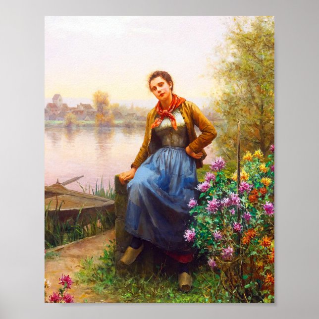 Am Fluss von Daniel Ridgway Knight Poster (Vorne)
