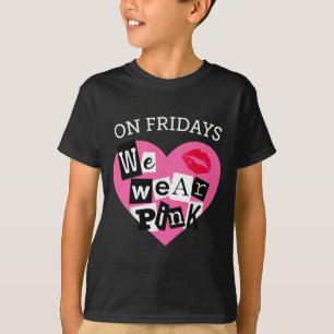 Am Freitag tragen wir rosa lustiger Valentinstag  T-Shirt