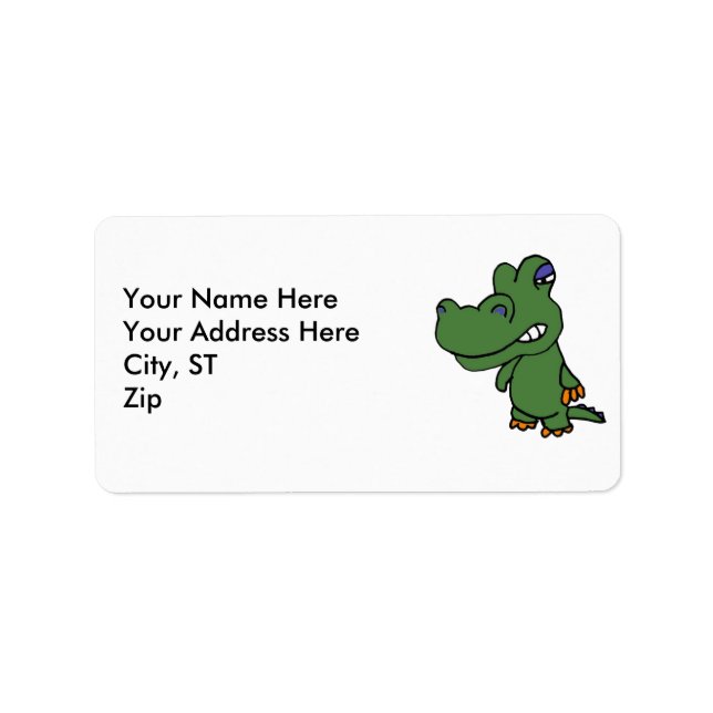 AM- Funny Gator Address Labels Adressaufkleber (Vorne)
