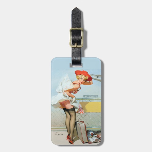 Am Gate Pin Up Gepäckanhänger (Vorderseite vertikal)