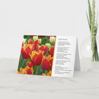 Am Geburtstag ist es nicht leicht zu finden... Karte