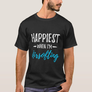 Am glücklichsten, wenn ich Airsofting Hoodie Funny T-Shirt