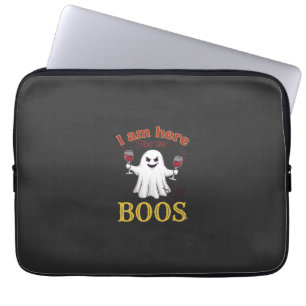 Am Here Boos Halloween-Geist-Weingläser Spinne W Laptopschutzhülle