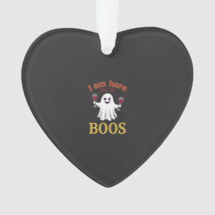 Am Here Boos Halloween-Geist-Weingläser Spinne W Ornament