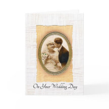 Am Hochzeitstag Vintage-Paar