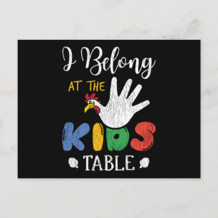 am Kid Table Matching Erntedank Kids Postkarte