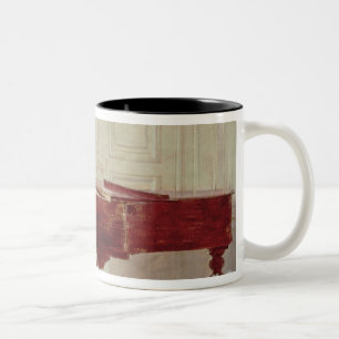 Am Klavier 1887 (Öl auf Leinwand) Zweifarbige Tasse