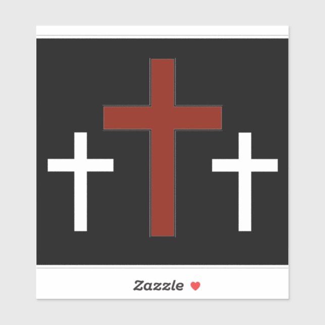 Am Kreuz Aufkleber (Blatt)