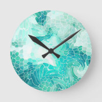 Am Meer, abstrakter Mosaikdruck.