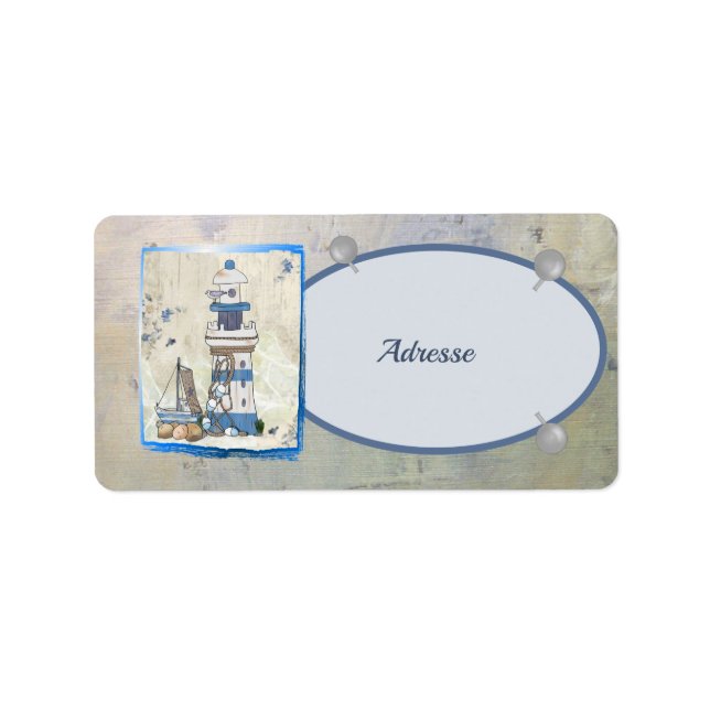 Am Meer Adressaufkleber (Vorne)