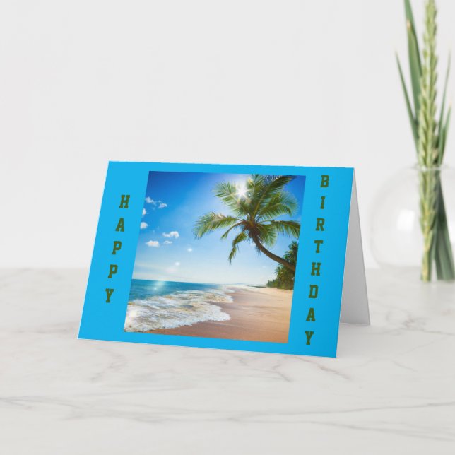 AM MEER FÜR IHRE **GEBURTSTAG** KARTE (Vorderseite)