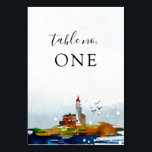 Am Meer Hochzeitskarte Tischnummer<br><div class="desc">Teil der Hochzeitskollektion "By the Sea"</div>