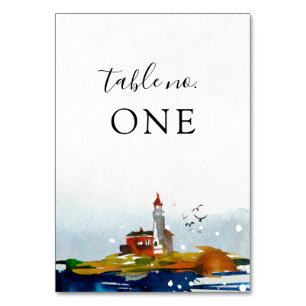 Am Meer Hochzeitskarte Tischnummer