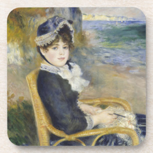 Am Meer, Ölmalerei-Porträt, Renoir Getränkeuntersetzer