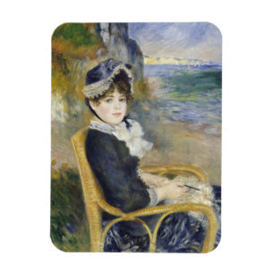 Am Meer, Ölmalerei-Porträt, Renoir Magnet