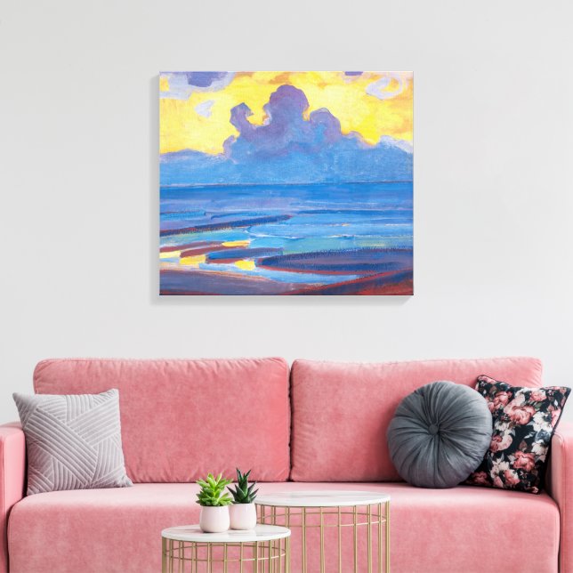 Am Meer | Piet Mondrian | Leinwanddruck (Insitu (Wohnzimmer))