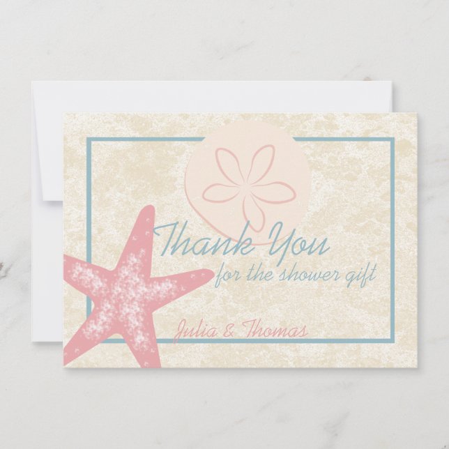 Am Meer Vielen Dank für Ihre Flachkarte Dankeskarte (Vorderseite)