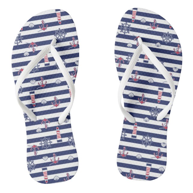 Am Meeresmuster Flip Flops (Fußbett)