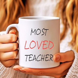 Am meisten geliebter Lehrer I Heart Valentinstag Kaffeetasse