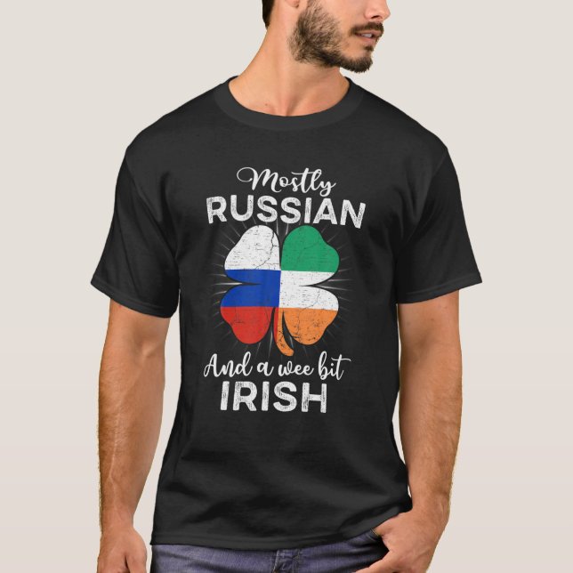 Am meisten Russisch Halbirisch St Patricks Day Wom T-Shirt (Vorderseite)