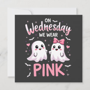 Am Mittwoch tragen wir einen pinkfarbenen, süßen H Einladung