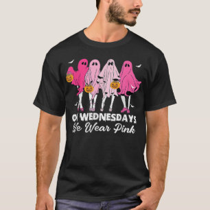 Am Mittwoch tragen wir Pink Niedlich Ghost Hallowe T-Shirt