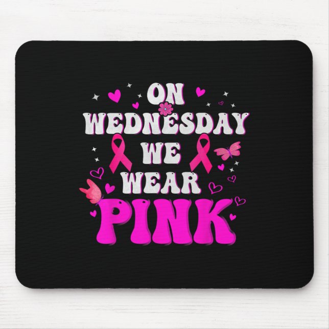 Am Mittwoch tragen wir rosa Ribbon Brustkrebs Awa Mousepad (Vorne)