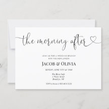 Am Morgen nach der Hochzeit Einladung zum Brunch