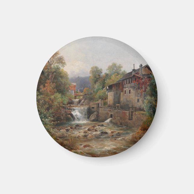 "Am Mühlenbach" (Von der Mill Stream) Magnet (Vorne)