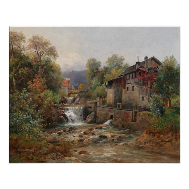"Am Mühlenbach" (Von der Mill Stream) Poster (Vorderseite)