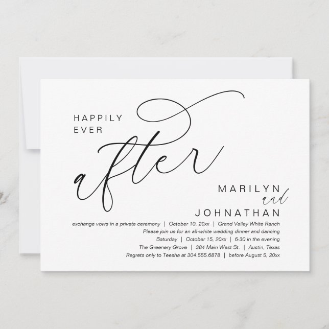 Am Nachmittag, Post Hochzeit Brunch Vielen Dank Einladung (Vorderseite)