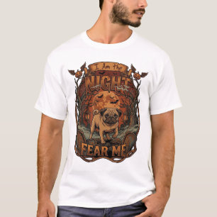 Am Night Fear Me Pug Halloween Mond_1 T-Shirt