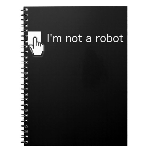Am not Robot Funny Computer Programmierer Geek Ges Notizblock (Vorderseite)
