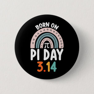 Am Pi-Tag Geboren Geburtstag Mathe Lustig Button
