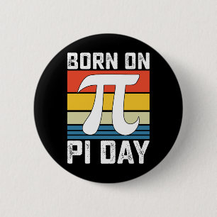 Am Pi-Tag Geboren Geburtstag Mathematik Mathe Button