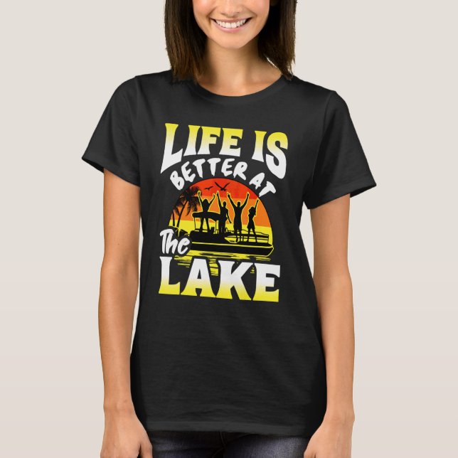 Am Pontonbootsee Pontonbootfahren T-Shirt (Vorderseite)