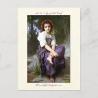 Am Rand der Bach Vintage Postkarten