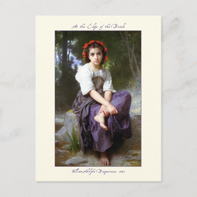 Am Rand der Bach Vintage Postkarten (Vorderseite)