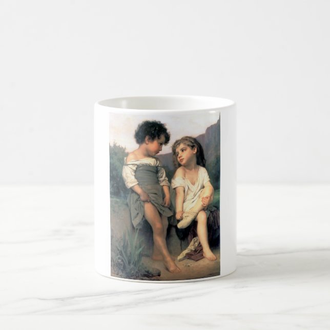 Am Rande des Baches, Bouguereau Kaffeetasse (Mittel)