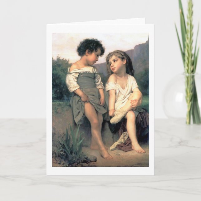 Am Rande des Baches, Bouguereau Karte (Vorderseite)